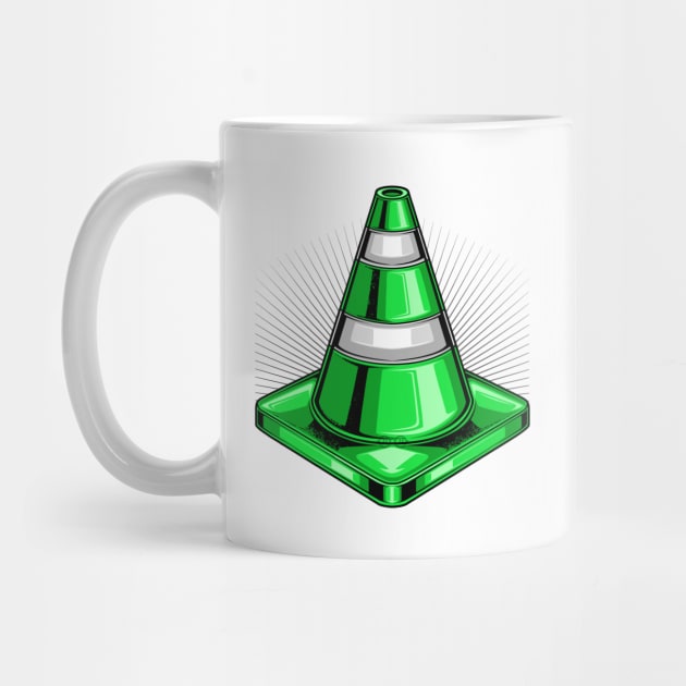 Green Traffic Cone by Jiooji Project